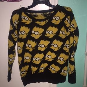 Knitted Bart Simpson pullover sweater